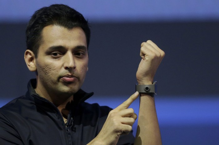 Mistry head of think tank team Samsung Research America presents Samsung Galaxy Gear smartwatch at IFA consumer electronics fair in Berlin